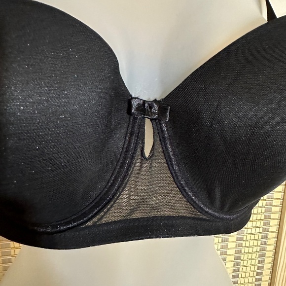 Black Fuschia by Secret Lace 5 Way Convertible Bra Black Mesh 42D NWT - Picture 5 of 13